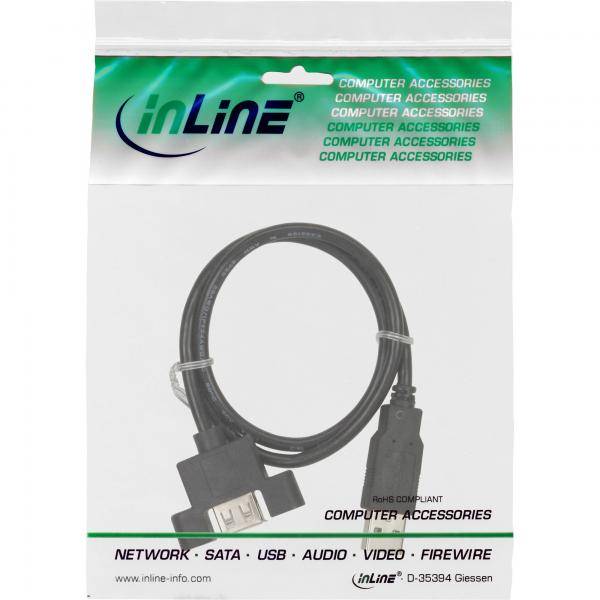 Cavo USB 2.0 InLine 120 pezzi - spina A alla presa A - 0,6 m-3