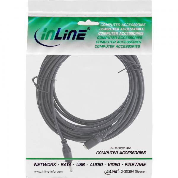 InLine Verlängerungskabel - DC Stecker 4,0x1,7mm - schwarz - 1m-1