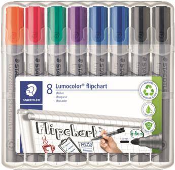 8 STAEDTLER 356 WP8 X Flipchart-Marker farbsortiert 2,0 mm-0
