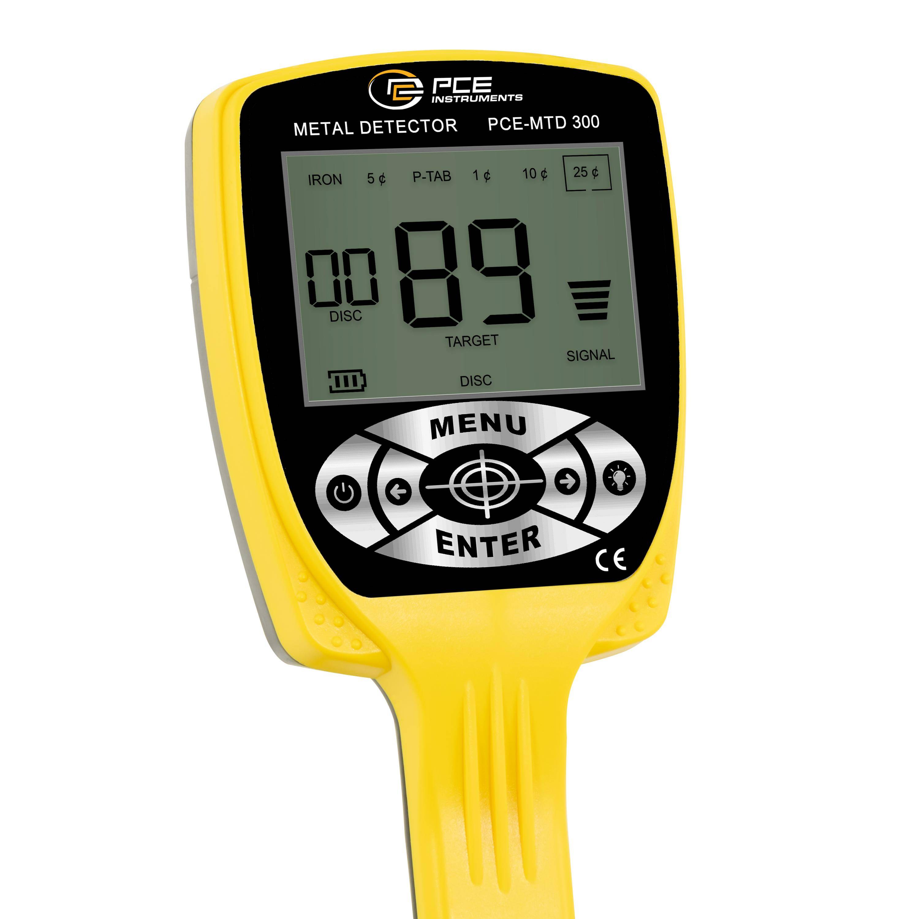 PCE Instruments PCE-MTD 300 Metal detector Profondità di rilevamento (max.) 18 cm digitale (LCD) PCE-MTD 300-3