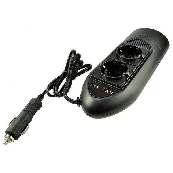 Duracell DRINV15-EU adattatore e invertitore Interno 175 W Nero (Duracell 175W Twin EU Socket Inverter)-1