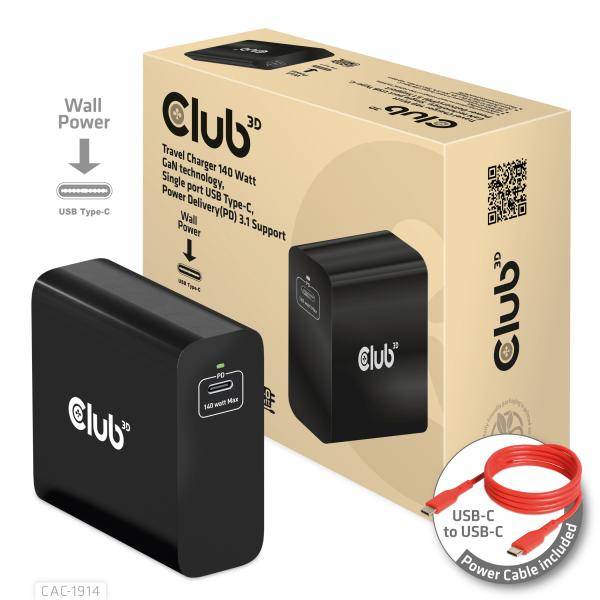 CLUB3D CAC-1914 Caricabatterie per dispositivi mobili Nero Interno-0