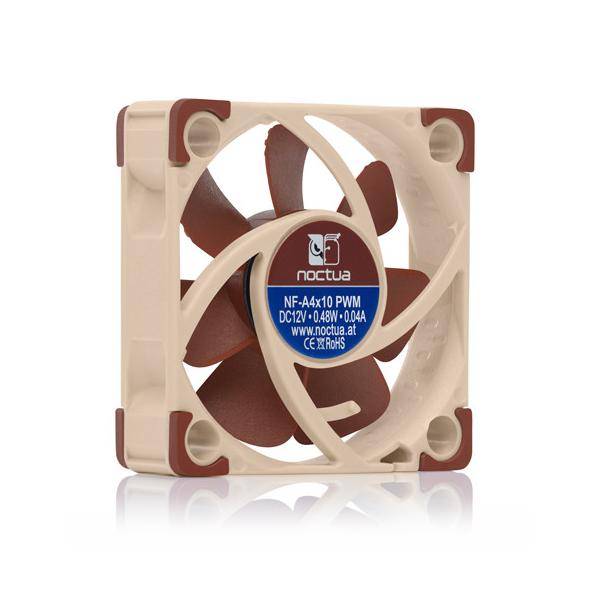 Noctua NF-A4X10 24V PWM, ventola, 4 cm, 5000 Giri/min, 19,6 dB, 8,9 m³/h, beige, marrone-1