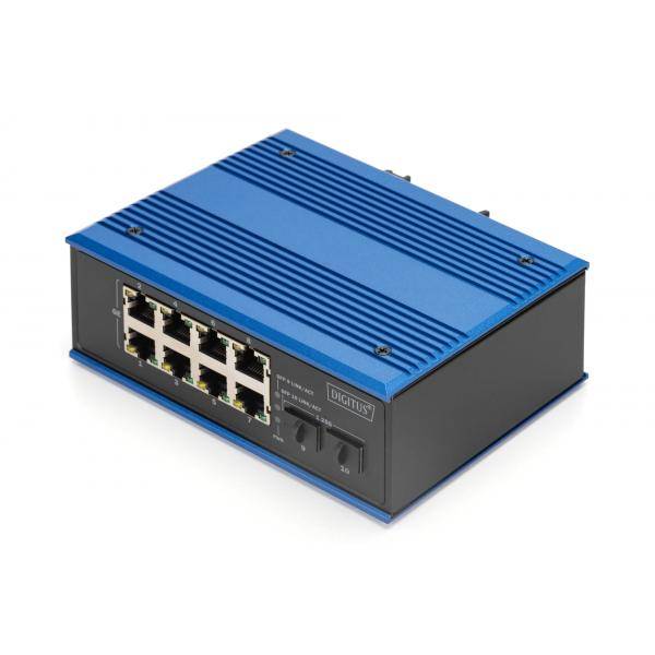 DIGITUS Switch 8 + 2 -Port Gigabit Ethernet PoE 20 km-0