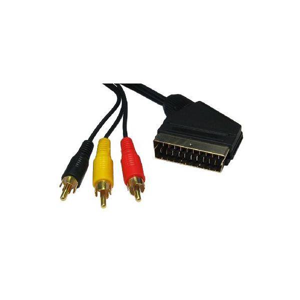 5m SCART to Three RCA Cable-0