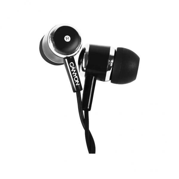 Canyon NE-CEP01B Cuffie Cablato In-ear Nero (Canyon Essential EarphonePlastic Housing 3.5mm Plug BLACK)
