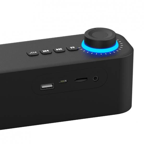 ATLANTIS P003-C0820-B MINI SOUNDBAR BLUETOOTH 5.3 20 W JACK 3,5mm TWS BATTERIA 2400mAh RADIO USB MICROSD NERO-3
