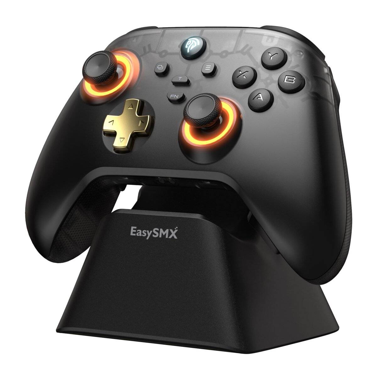 Controller di gioco multipiattaforma EasySMX D05 con stazione di ricarica, joystick ad effetto Hall e grilletti-1