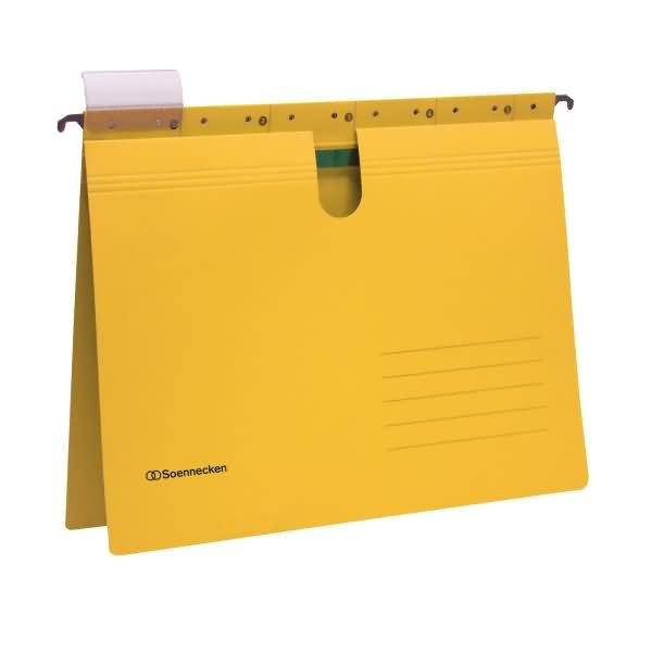 Hängehefter gelb A4 kfm.Heftung 220g Recyclingkarton 25 St./Pack. (2018)-0