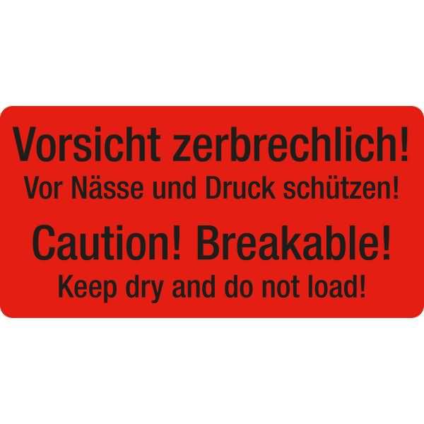 Etichette di avvertenza EICHNER EICHNER Warnetik. fragile 100,0 x 50,0 mm Rosso-0