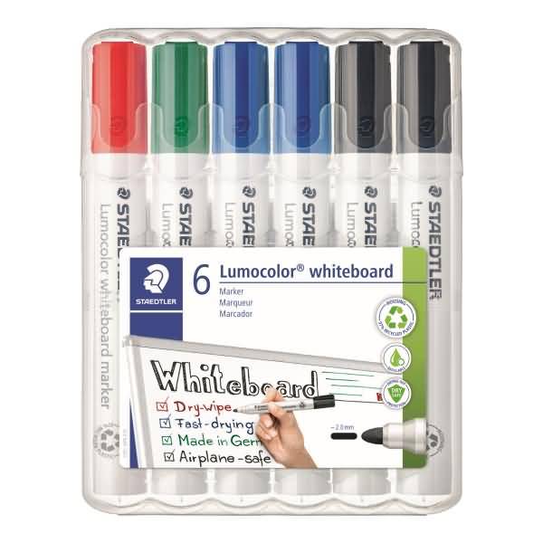 6 STAEDTLER 351 WP6 X Whiteboard-Marker farbsortiert 2,0 mm-0