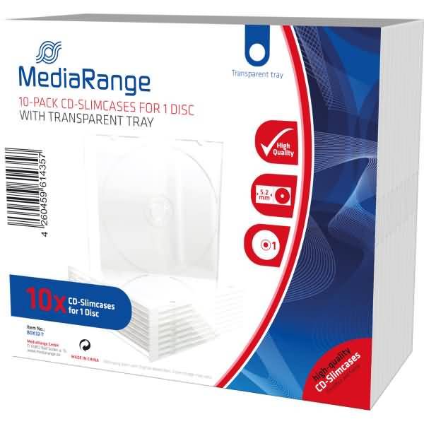 MediaRange BOX32-T custodia CD/DVD Custodia Jewel 1 dischi Trasparente (BOX32-T)-1