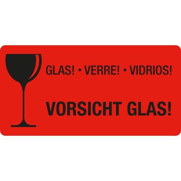 Etichette di avvertenza EICHNER EICHNER Warnetik. Vetro frontale 100,0 x 50,0 mm rosso-0