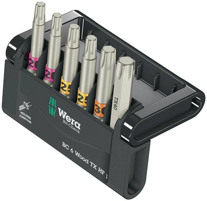 Wera Bit-Check 6 Wood TORX HF 1 (05056470001)-2