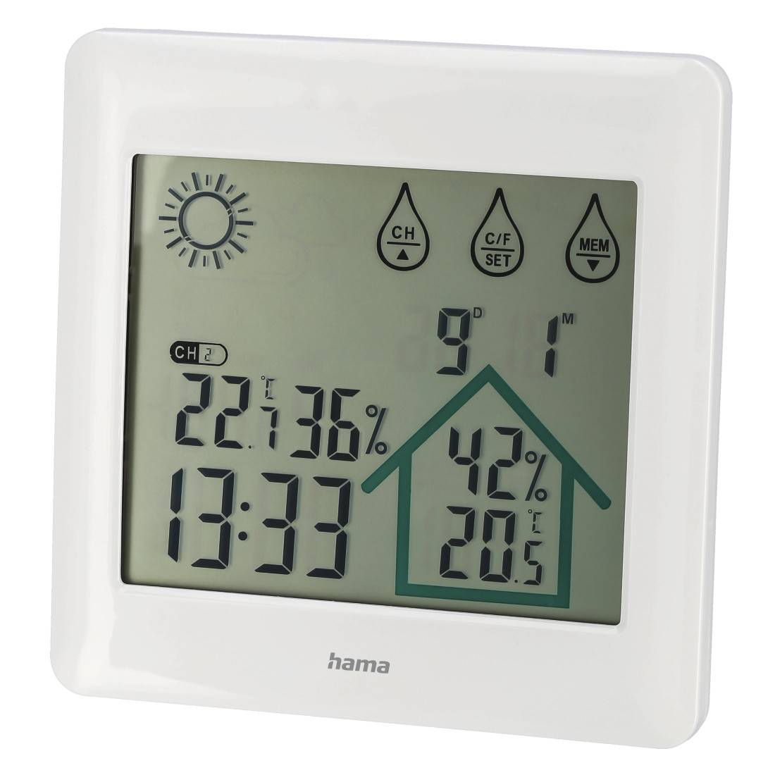 Stazione Meteorologica Multifunzione Hama Action Bianco-1