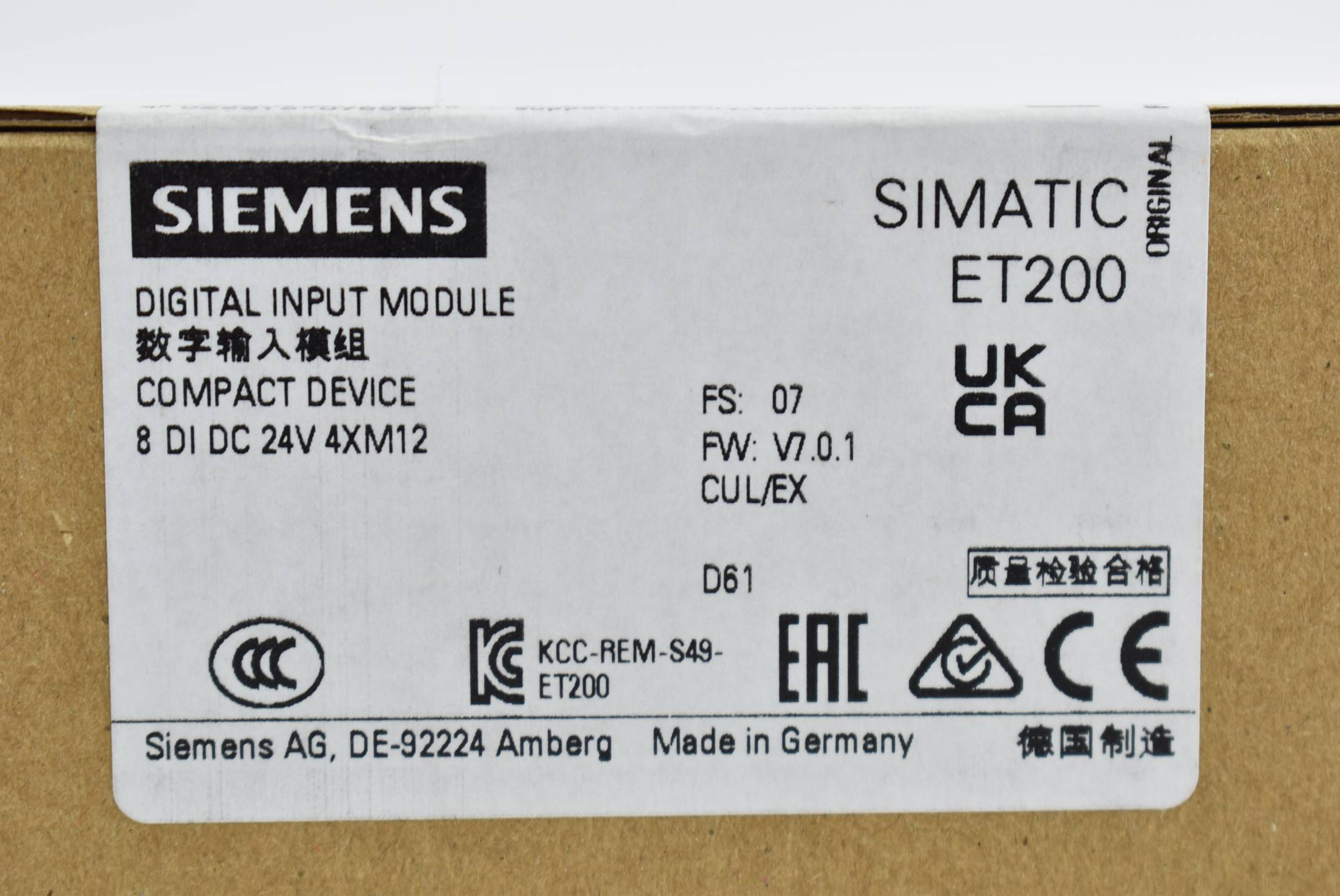 Siemens 6ES7141-6BF00-0AB0 6ES71416BF000AB0 Modulo espansione PLC 30 V, 24 V/DC, 28.8 V/DC-3