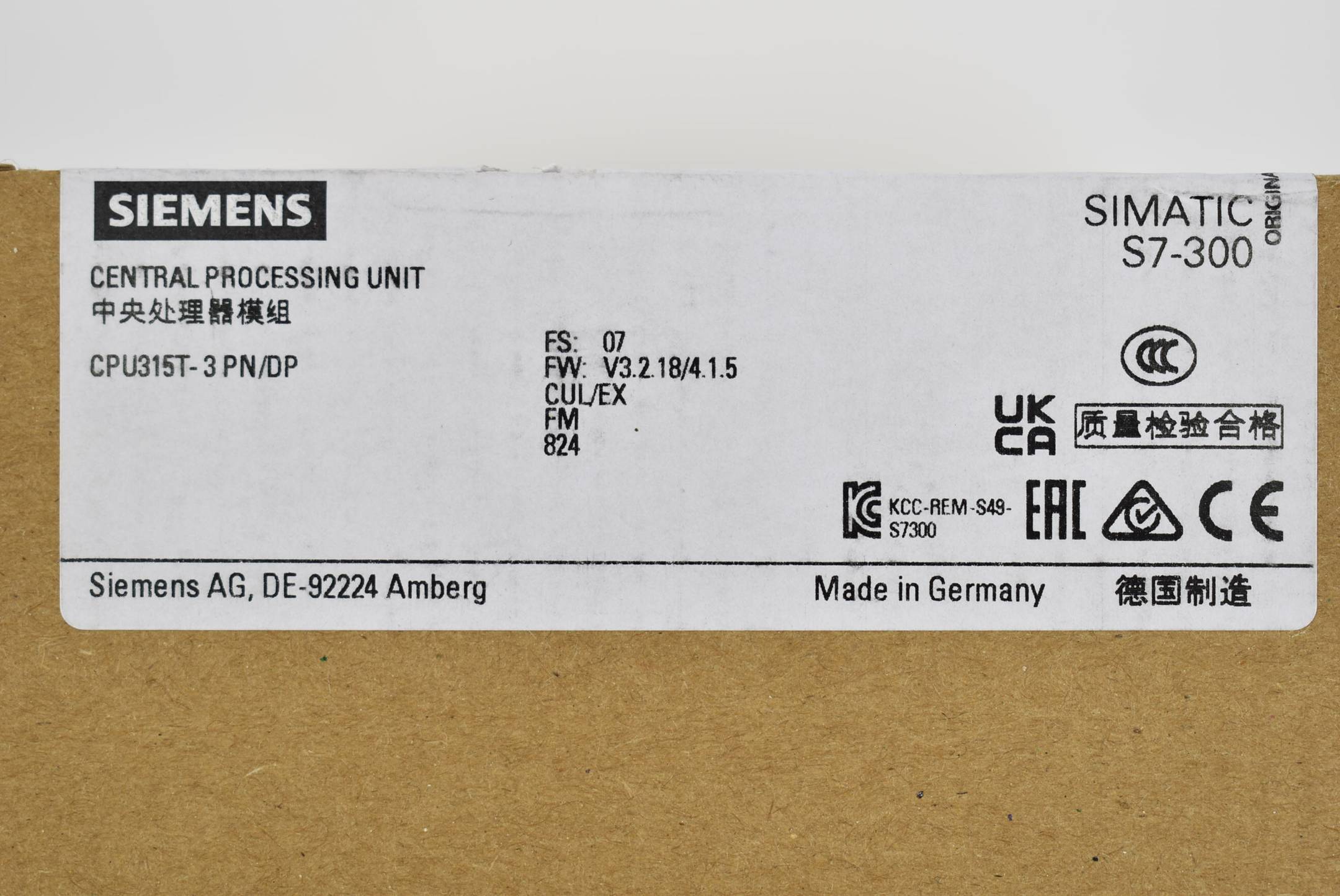 Siemens 6ES7315-7TJ10-0AB0 - SIMATIC S7-300, CPU 315T-3 PN/DP, modulo centrale-2