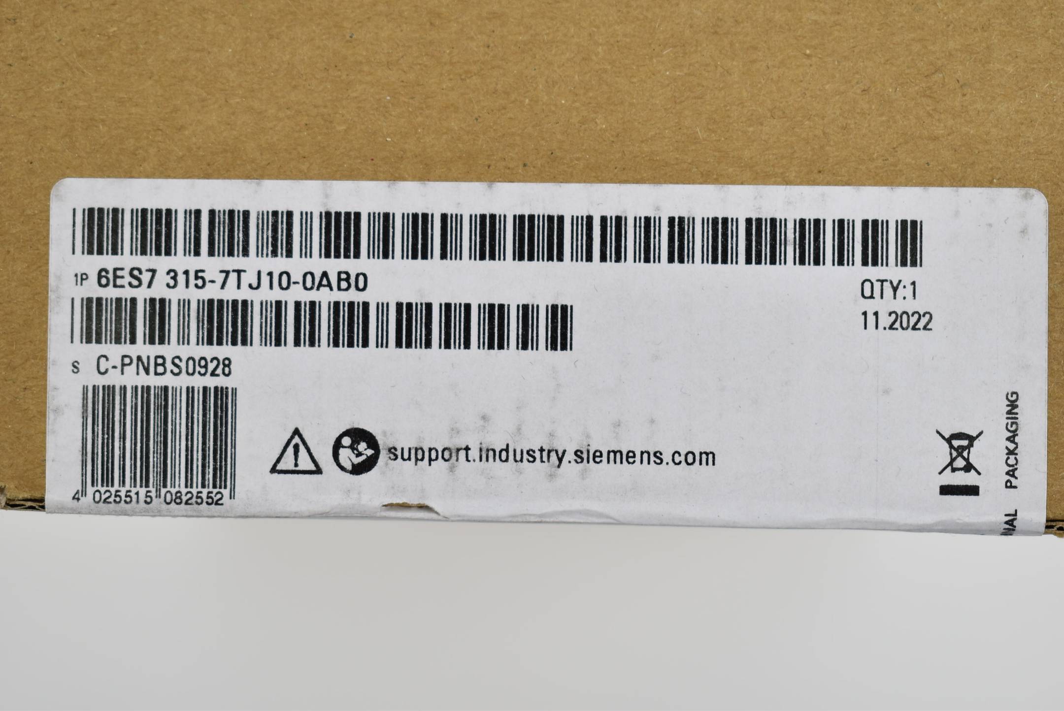 Siemens 6ES7315-7TJ10-0AB0 - SIMATIC S7-300, CPU 315T-3 PN/DP, modulo centrale-3