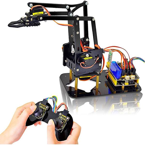 STEM - Braccio Robotico 4DOF per Arduino con Controllo Joystick e App-0