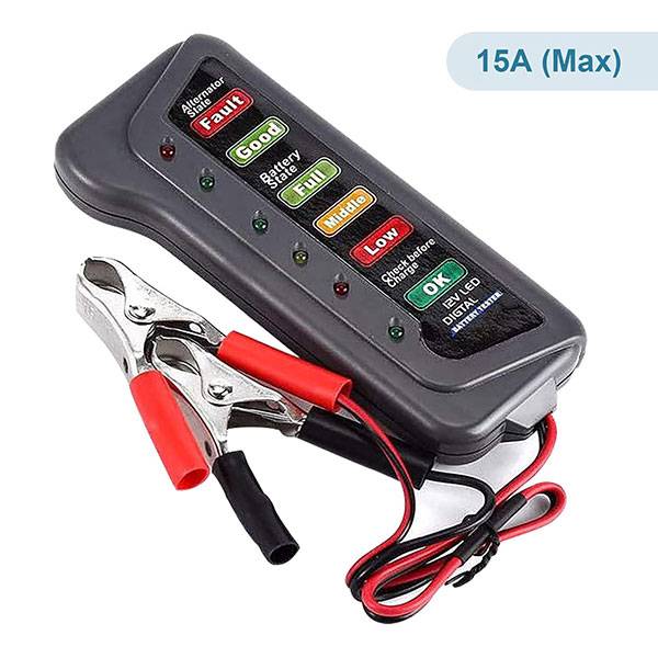 Tester digitale 12V per batteria e alternatore Auto/Moto - 6 LED-1