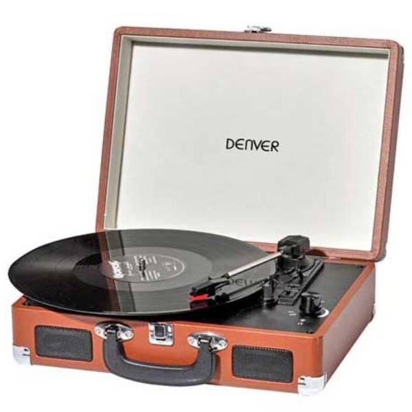 Giradischi portatile a valigetta vintage con uscita USB-0