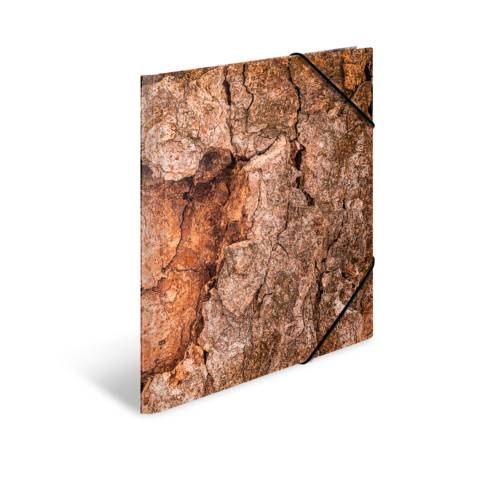 HERMA Eckspannermappe "Nature", DIN A3, Karton, Wood aus stabilem Karton, fühlbar veredelte Oberfläche, - 1 Stück (19790-1