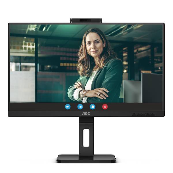MONITOR AOC 23.8IPS FHD HDMI DP USB MM AOC 24P3QW WEBCAM REG ALTEZZA PIVOT-1