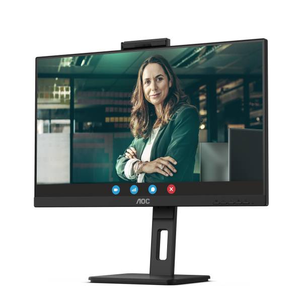 MONITOR AOC 23.8IPS FHD HDMI DP USB MM AOC 24P3QW WEBCAM REG ALTEZZA PIVOT-2