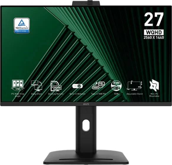 MSI PRO MP275QPDGDE 69cm 27" IPS WQHD 4ms 100Hz - Flachbildschirm (TFT/LCD) - 68,6 cm (9S6-3PC8CM-002)-0