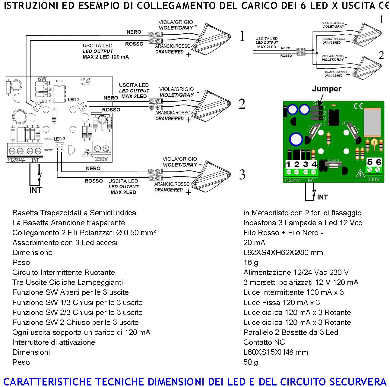 Lampeggiatore Arancione Ovale Piatto Circuito Multifumzioni Scelta Luce Fissa Intermittente Ciclica Il Circuito Suppor-1