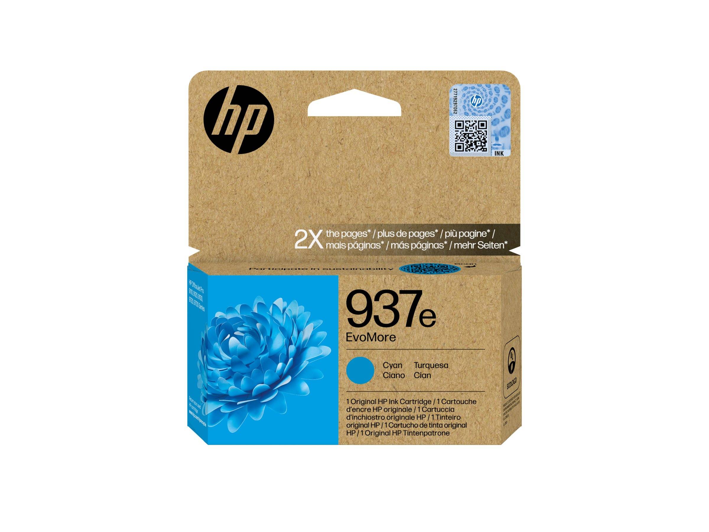 HP 937E EVOMORE CIANO ORIGINAL INK-1