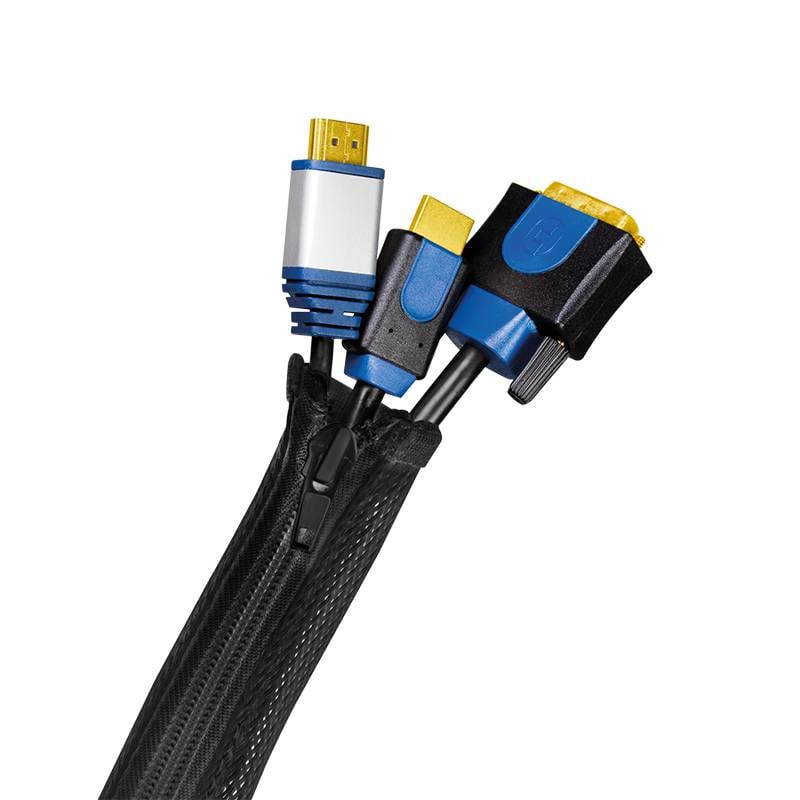 LogiLink Kabelschlauch 0.5 mm m. Reißverschluss 5 m schwarz (KAB0083)-3
