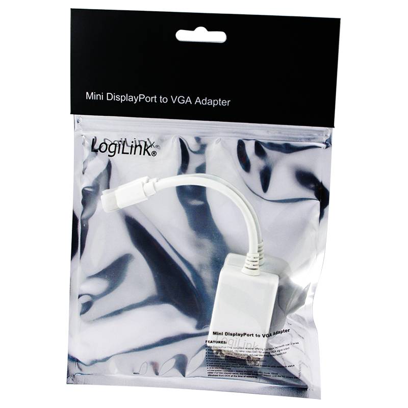 LogiLink Adapter Mini DisplayPort han -> HD-15 (VGA) hun 9 cm-1