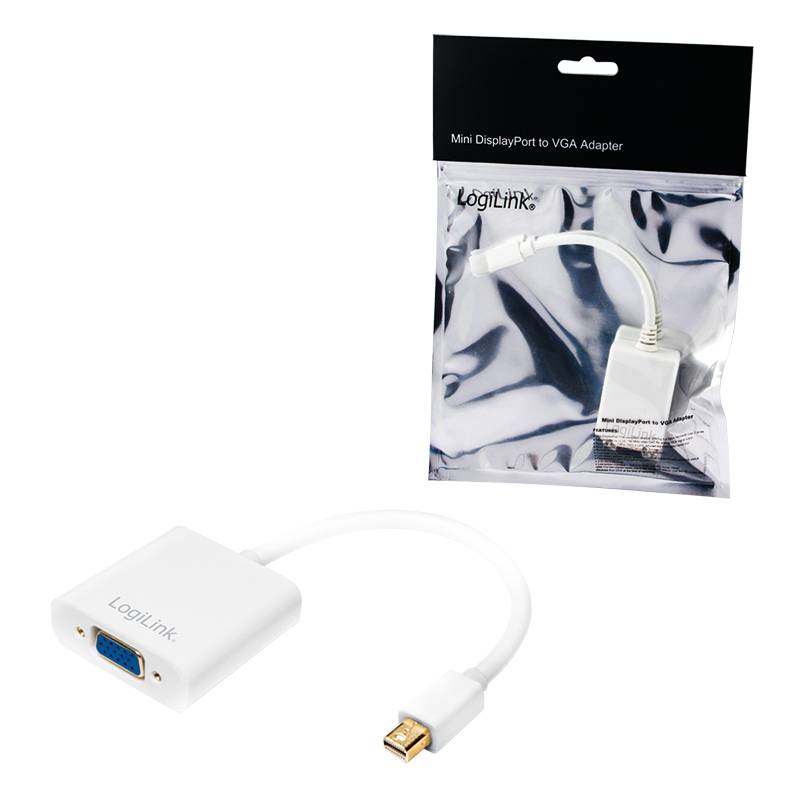 LogiLink Adapter Mini DisplayPort han -> HD-15 (VGA) hun 9 cm-2