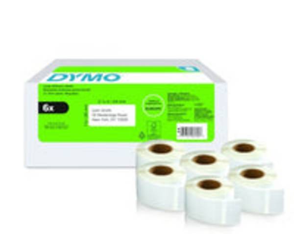 Rotolo etichette per Indirizzi - 25 x 54 mm - bianco - Dymo - value pack 6 pezzi