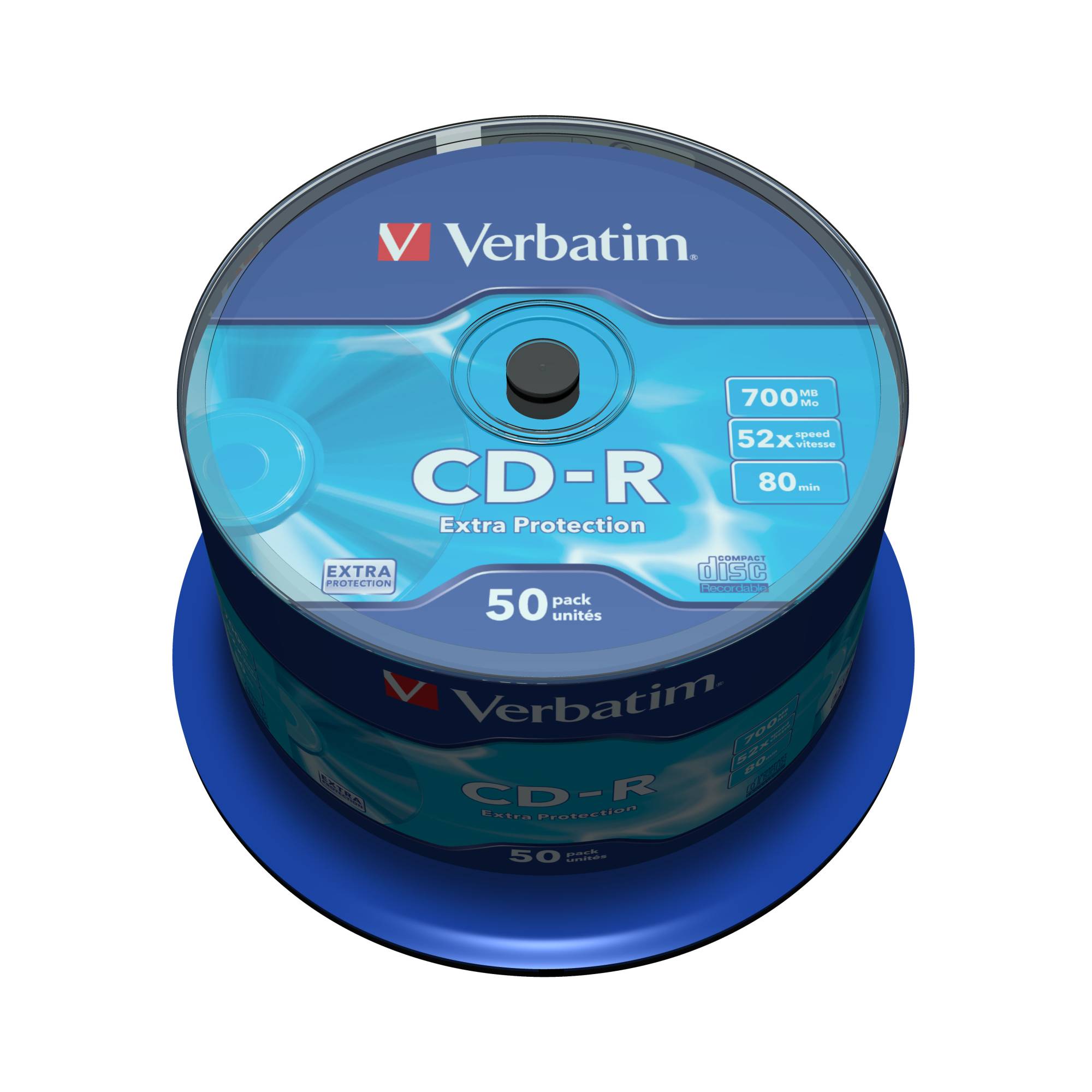 Cd-r 80 min. 700 mb Verbatim campana pz.50-2