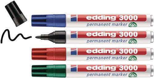 EDDING 3000 Permanentmarker farbsortiert 1.5 - 3.0 mm 4 St. (4-3000-4-2)