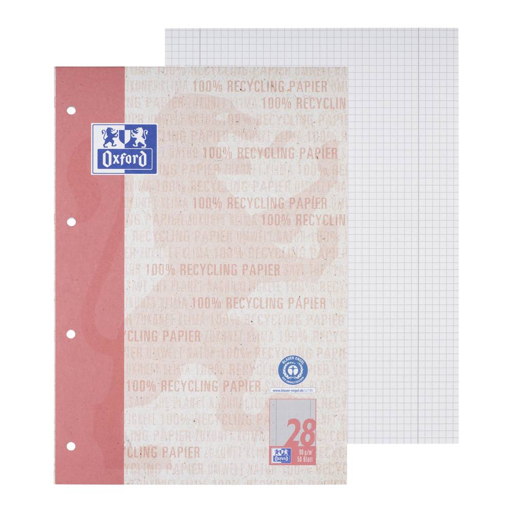 Blocco lettere OXFORD Blocco lettere Oxford A4 RC Lin 28 DIN A4 quadrato-3