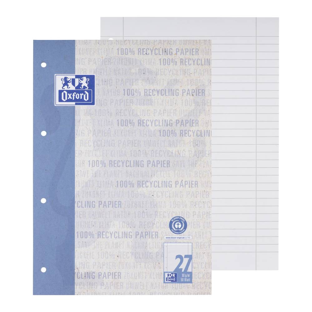 Blocco lettere OXFORD Blocco lettere Oxford A4 RC Lin 27 DIN A4 a righe-3