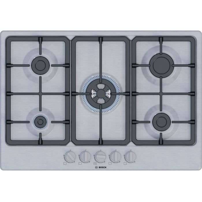 Bosch Serie 4 PGQ7B5K90 , Piano cottura a gas, 75 cm, Acciaio inox-0