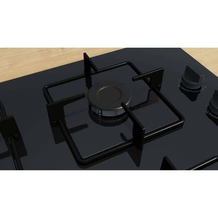 Piano cottura a gas - BOSCH Serie 2 - 4 fuochi - 52 x 59 x 5,4 cm - POP6B6K30 - Nero-2