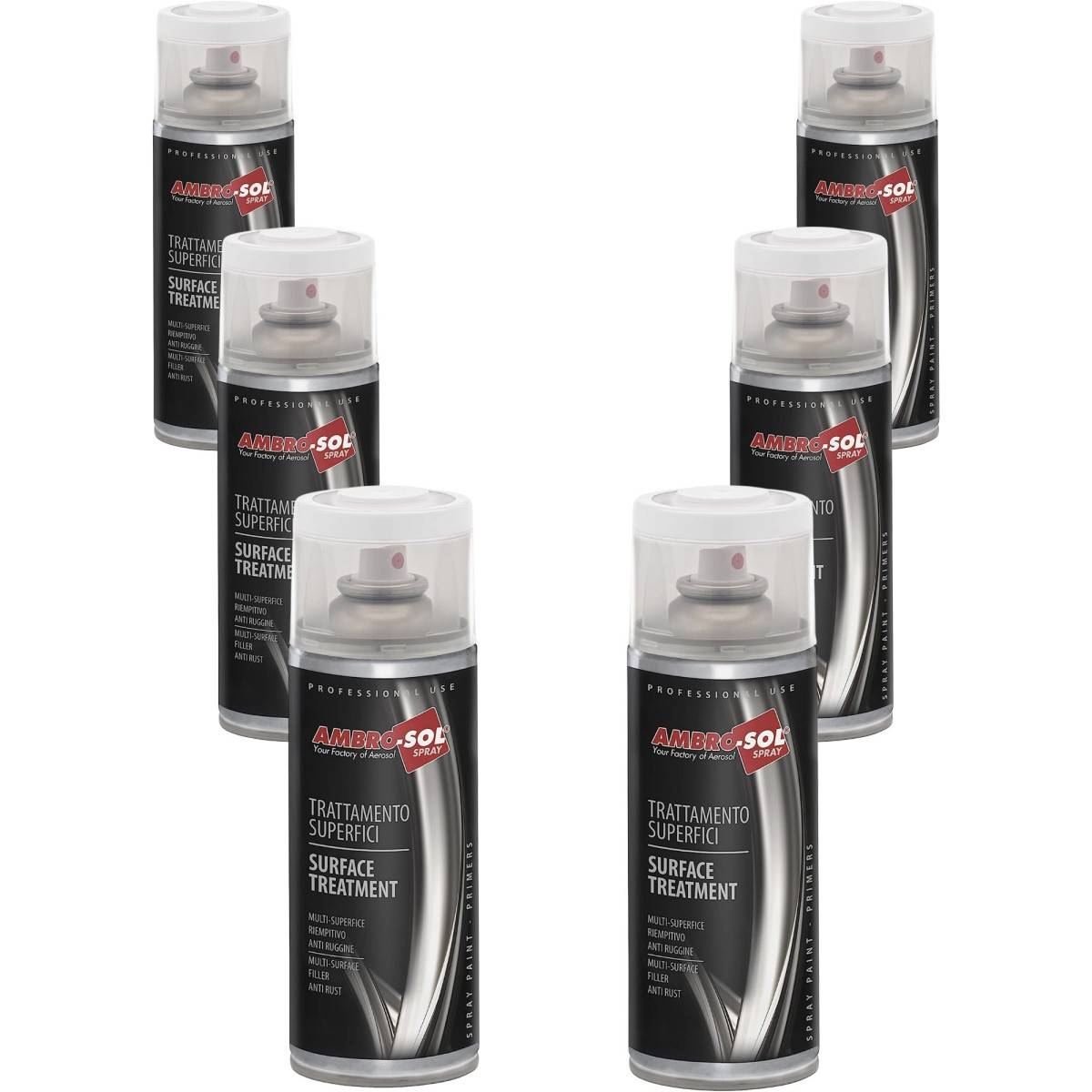 6x Smalto Antiruggine Per Metalli Spray Bianco Trattamento Superfici V400past10-0