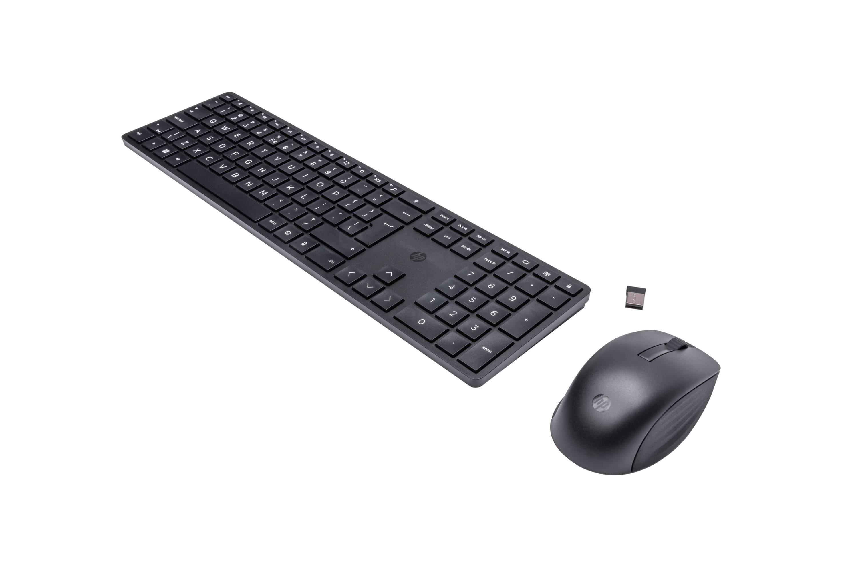 HP 650 - Tastatur-und-Maus-Set - kabellos - 2,4 GHz - Schwarz - für Laptop 15-dw1025nk, Pavilion Plus Laptop 14-eh0660nd-1