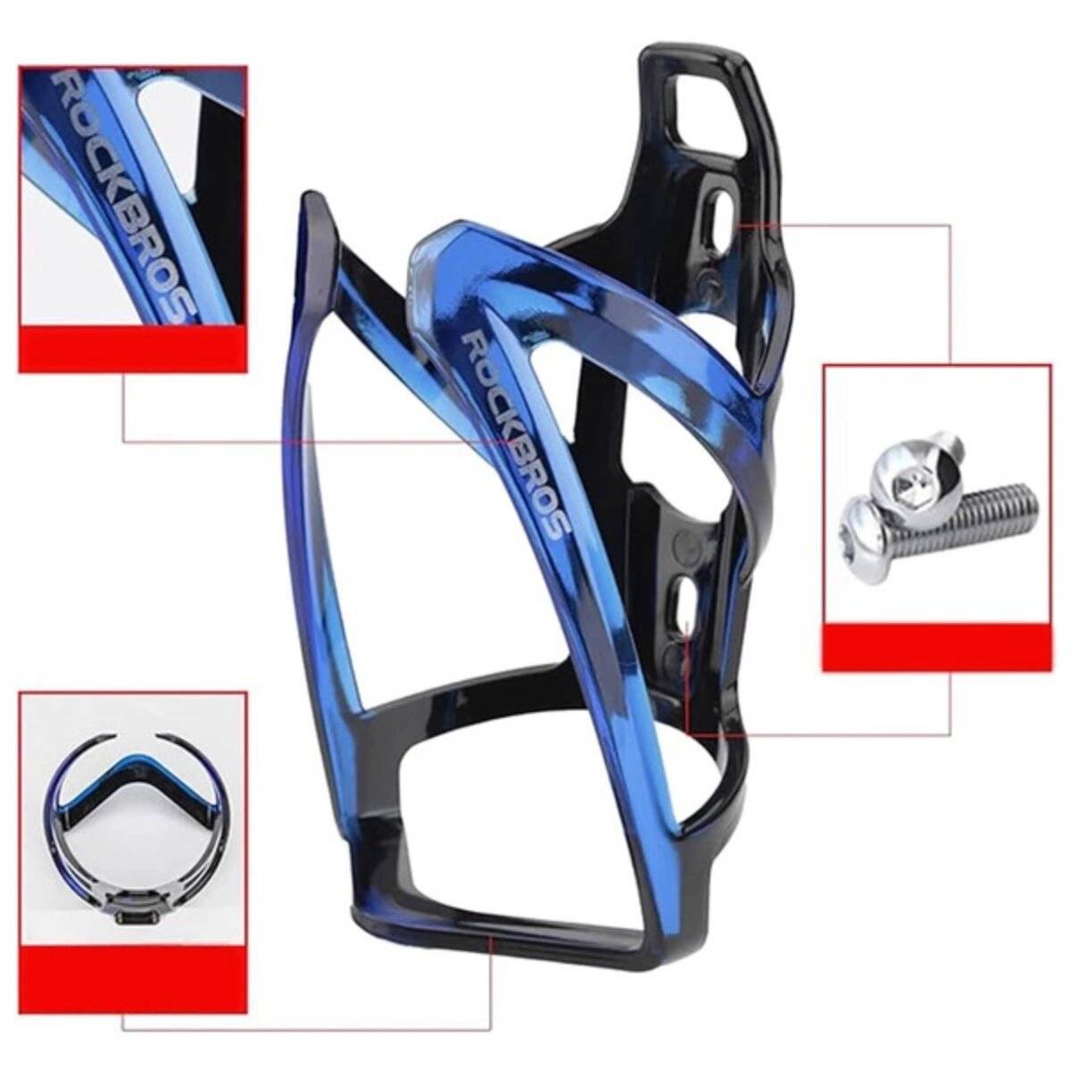 Portabottiglie da bicicletta Rockbros FK338 nero, blu-4