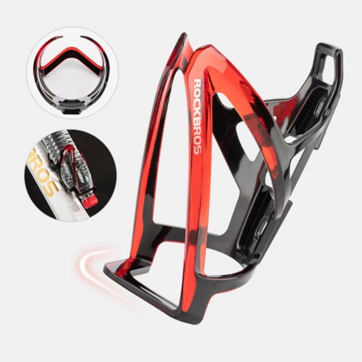 Portabottiglie da bicicletta Rockbros FK338 nero, rosso-2
