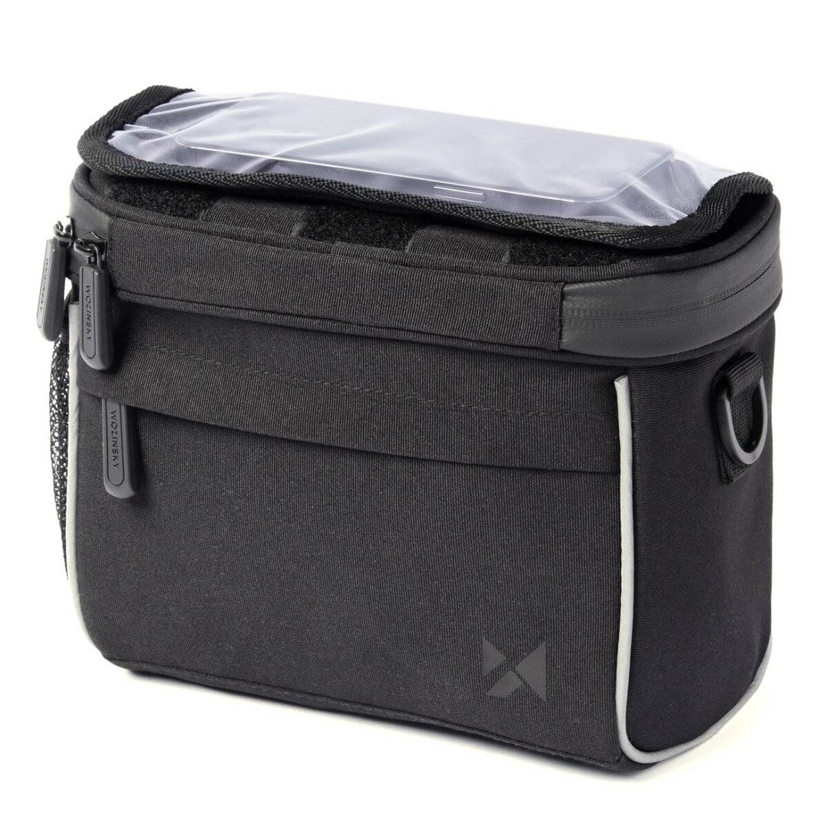 Wozinsky borsa da manubrio per bicicletta borsa a tracolla per bicicletta nera (WBHBB-01)-0