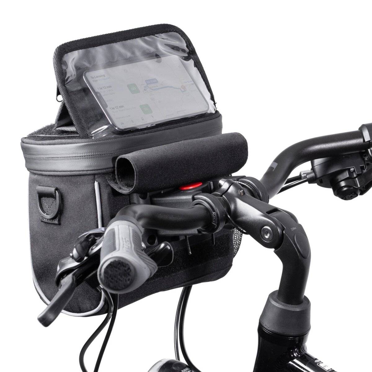 Wozinsky borsa da manubrio per bicicletta borsa a tracolla per bicicletta nera (WBHBB-01)-1