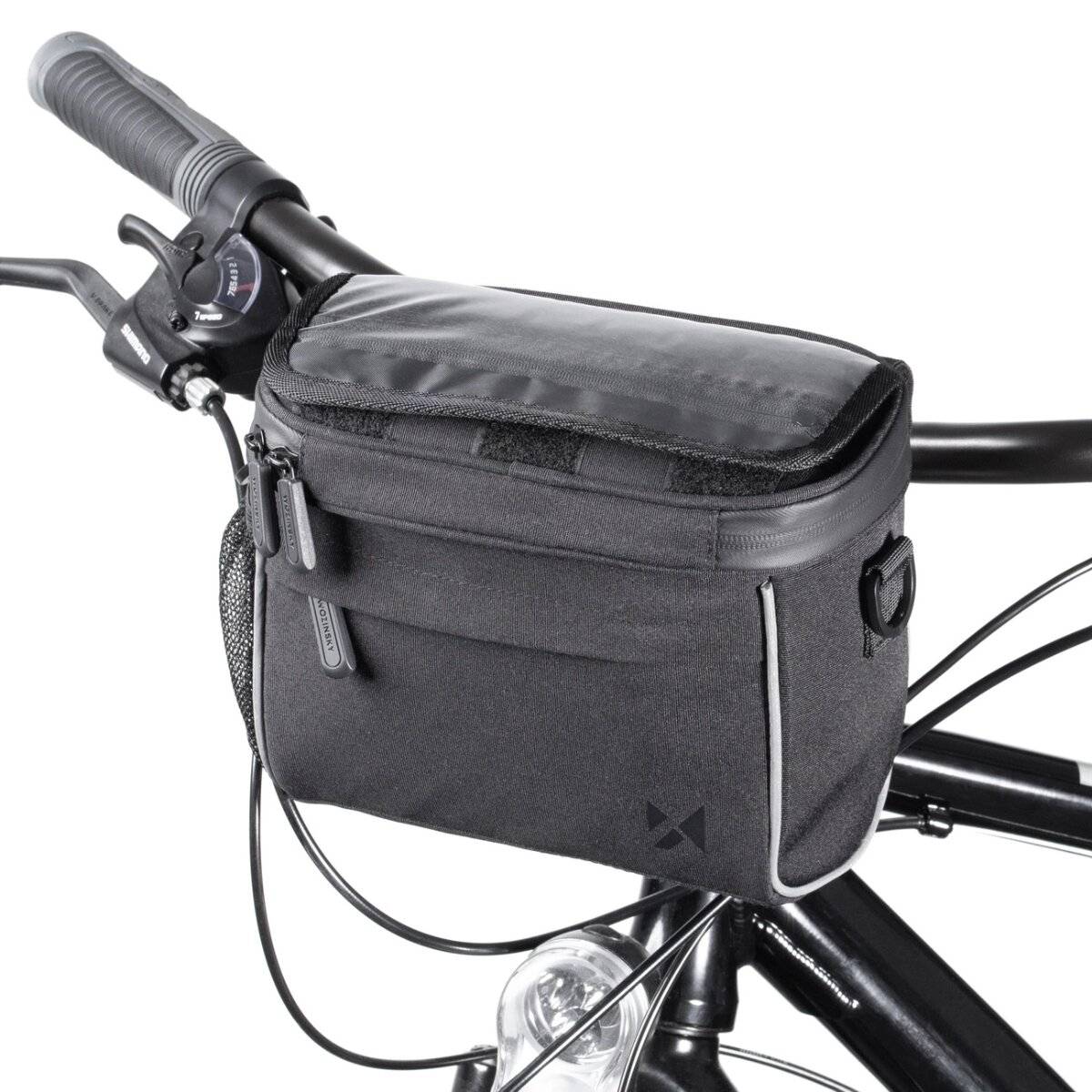 Wozinsky borsa da manubrio per bicicletta borsa a tracolla per bicicletta nera (WBHBB-01)-2