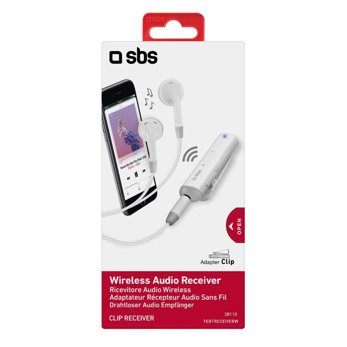 Ricevitore radio adattatore Bluetooth SBS TEBTRECEIVERW con impianto stereo - bianco-2