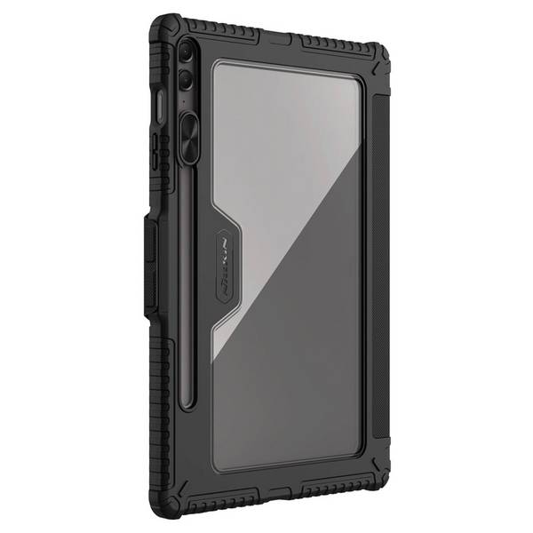 Custodia in pelle Pro Case compatibile con Samsung Galaxy Tab S9 FE+ - nera
